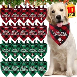 10/5/2/1PCS Pet Triangle Scarf For Large Dog Christmas Party Dog Bandanas Dog Drool Bib Pet Grooming Accessories Pet Supplies