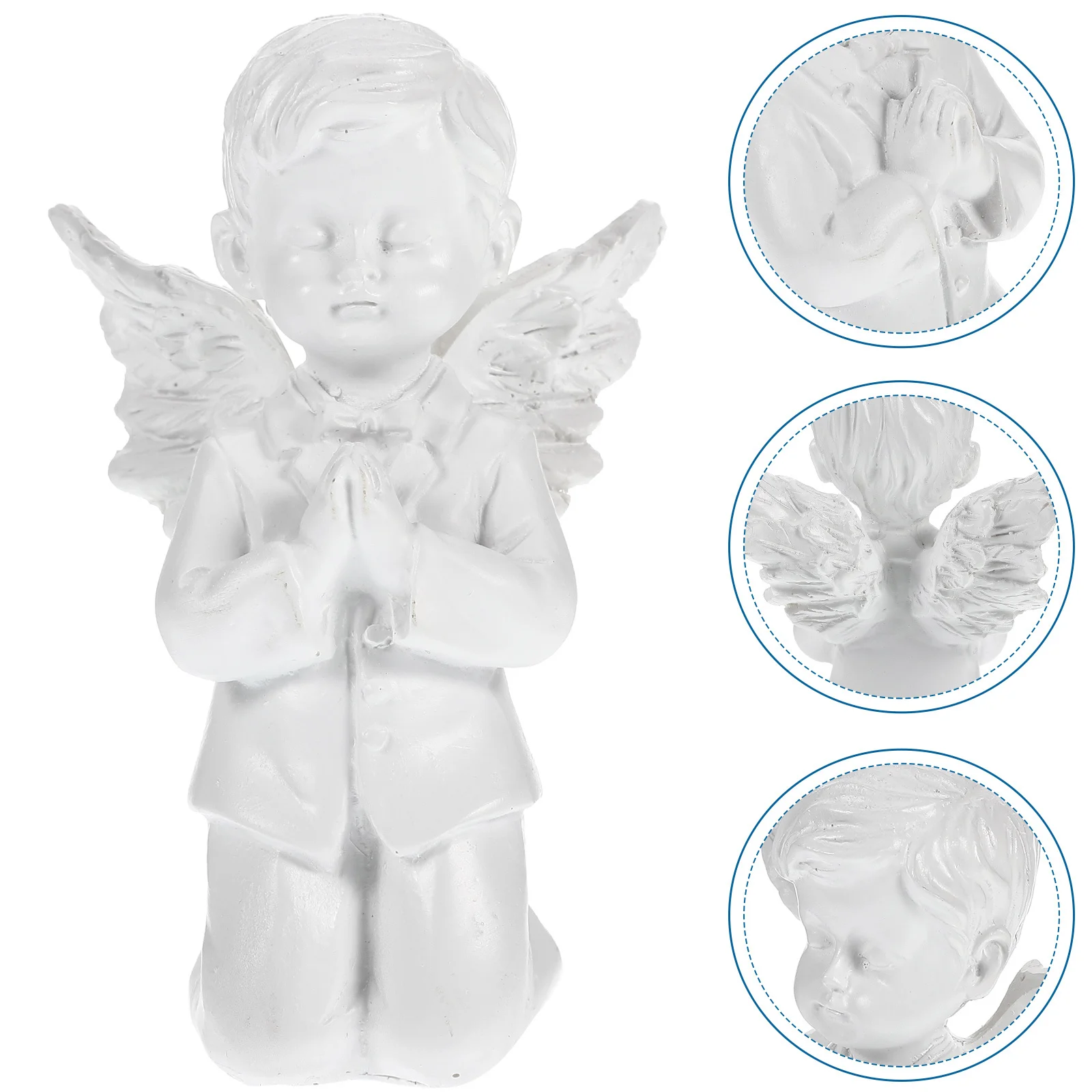 

1Pcs Prayer Angel Decoration Hand-Painted Resin Craft Exquisite Small Angel Shape for Yard Tabletop Ornament Creative Gift Kids