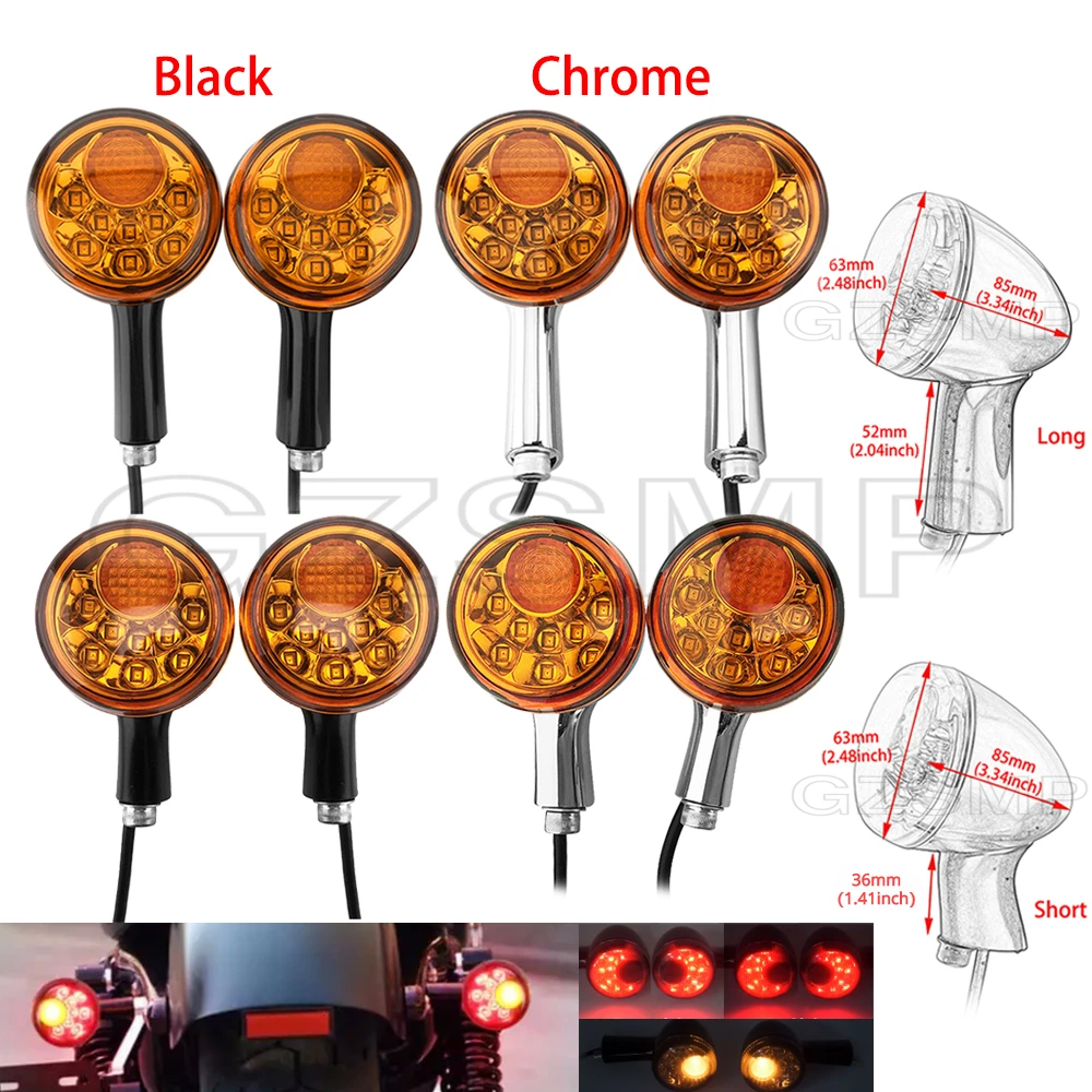 Motorcycle Aluminum LED Rear Turn Signal Indicator Lamp Brake Running Light fit For Harley Sportster XL883 Iron XL1200 1992-up