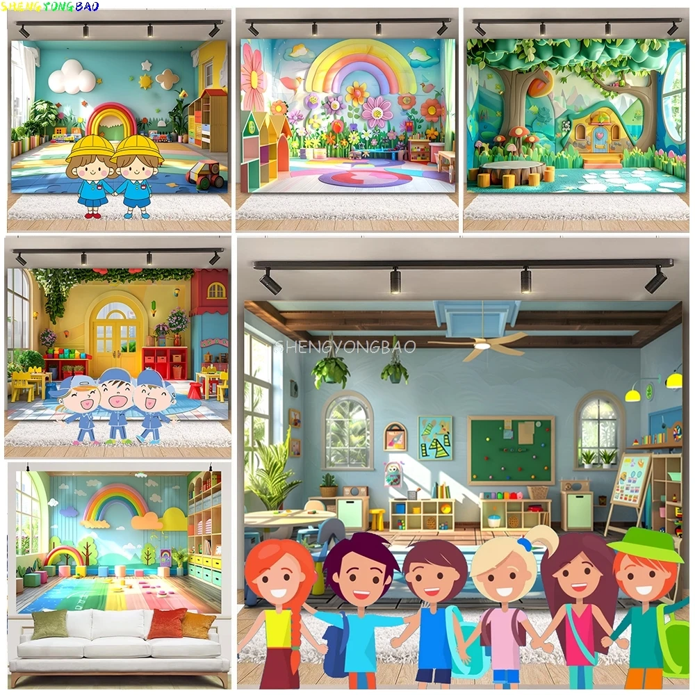 

Be Kind Brave Kids Kindergarten Photography Backdrops School Classroom Party Decor Student Photo Studio Background SC-01