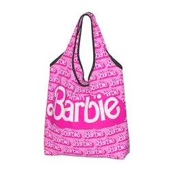 Borsa a tracolla portatile per Shopper con motivo Barbie di moda personalizzata