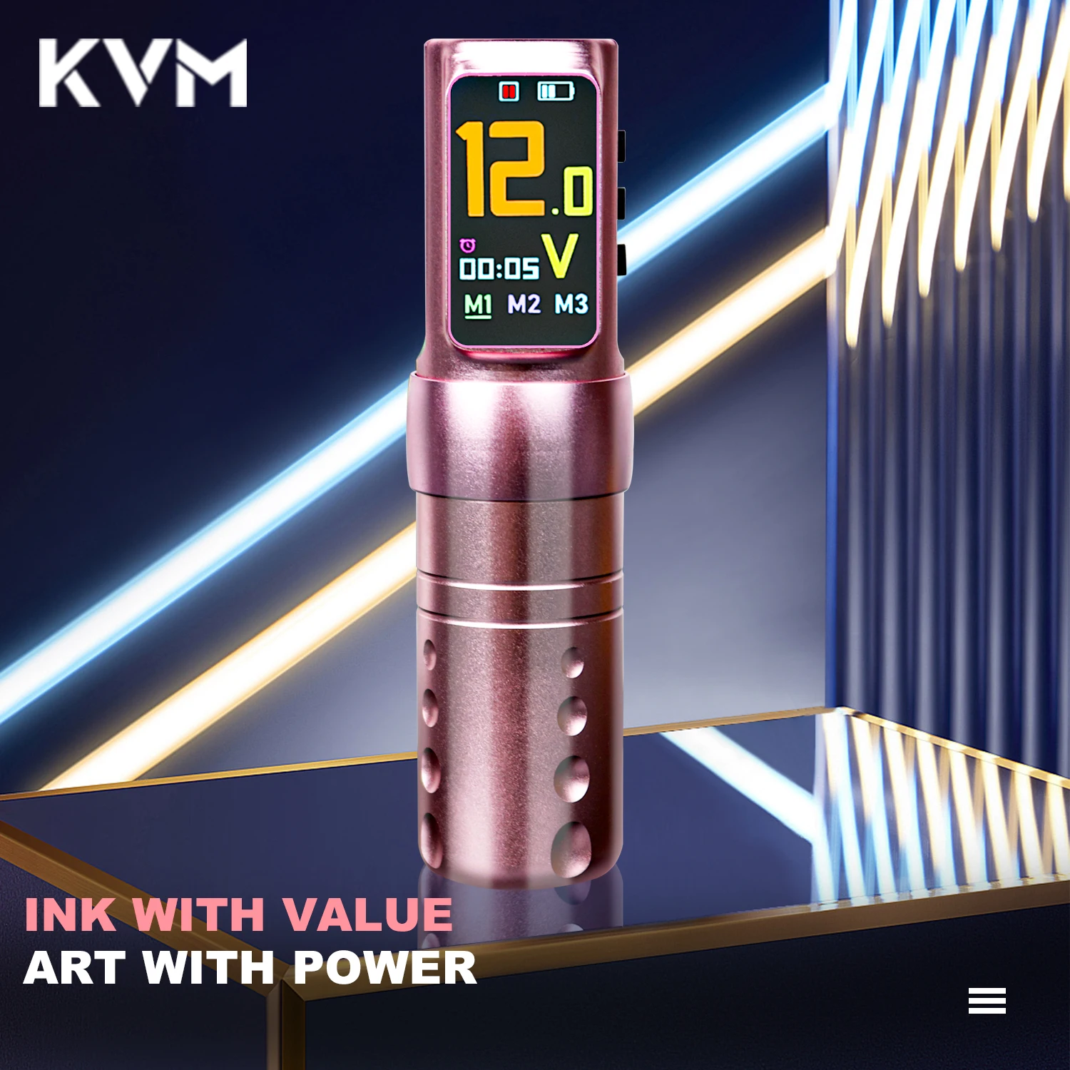 Wireless Tattoo Machine Tattoo Pen Three Modes Rotary Cam System IPS Screen Timer Function Suitable Adjustable Handle Tattoo Pen