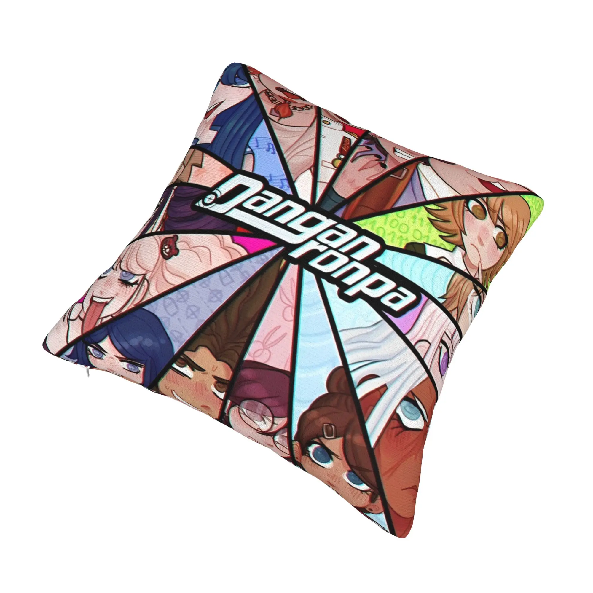 Danganronpa انمي ياباني سادات اكسسوارات غطاء وسادة مطبوعة الديكور رمي كيس وسادة غطاء المنزل متعدد الحجم