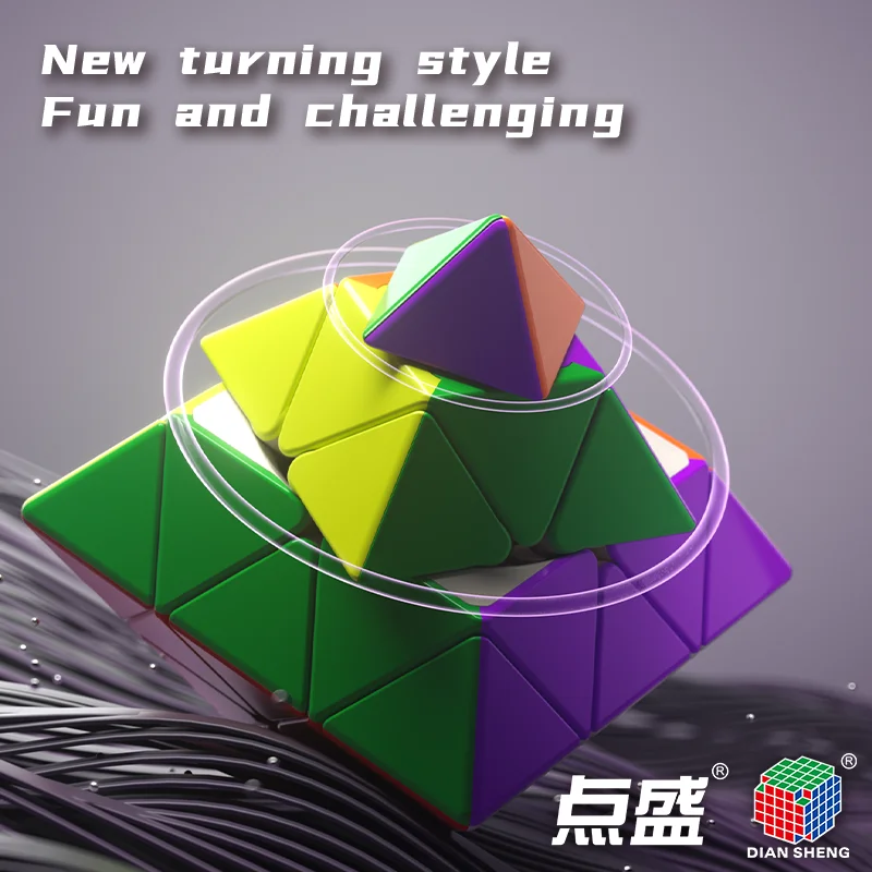 

Магнитный магический куб Diansheng CTO 3X3 DIANSHENG 3X3 с поворотом угла Octahedron Cubo Magico