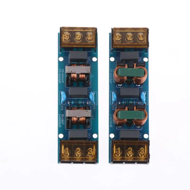 6A 25A EMI Filter Power Filter Board High-frequency Two-stage Power Low-pass Filter Board EMC Audio Amplifier Purifier
