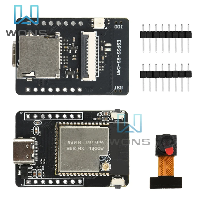 ESP32-S3-CAM WIFI Bluetooth Development Board with Ov2640 Camera N16R8 Version Type C Interface