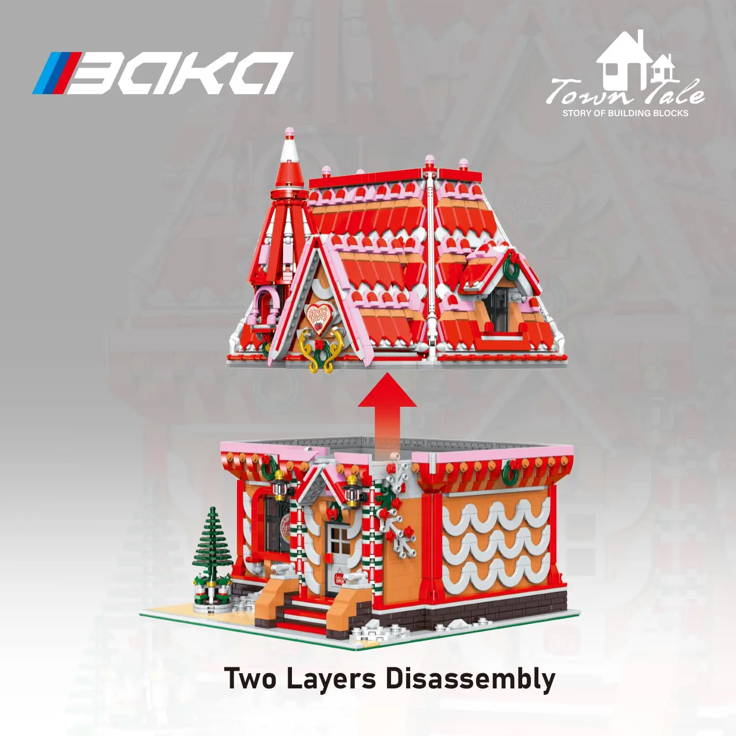 3938PCS Strawberry House Building Blocks City Street View Workshop Building Model Bricks Kids Educational DIY Toys Holiday Gifts