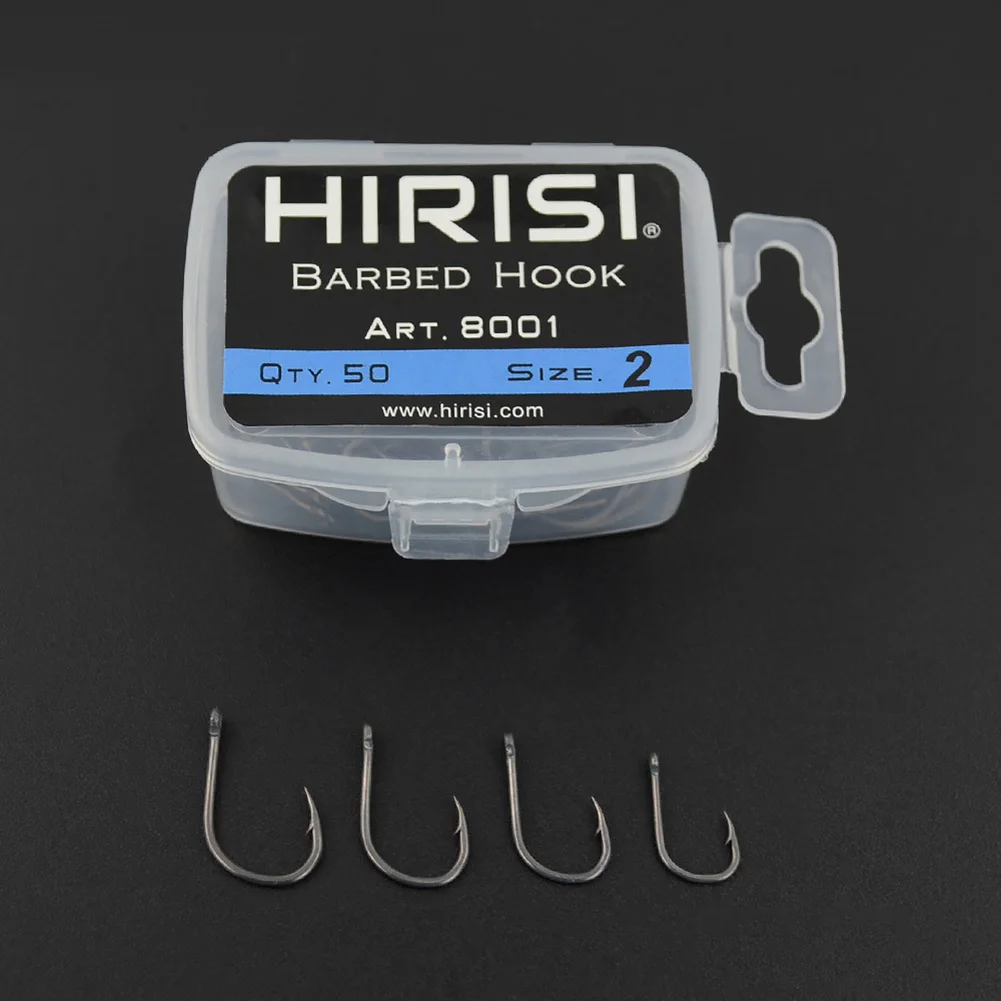 Barb Fishing Hooks Top Professional 2/4/6/8 ART8001 Brand New Carp Rigs Fishhooks High Carbon Steel 50 Hooks/box