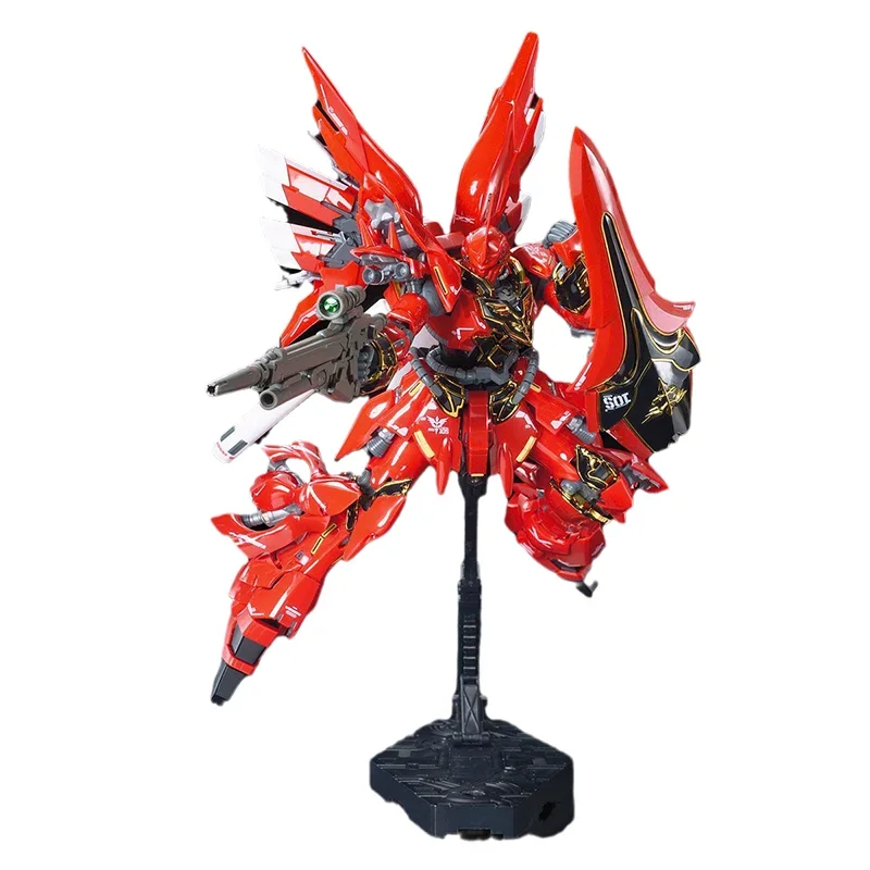 Bandai Original GUNDAM Anime Model RG 1/144 MSN-06S SINANJU GUNDAM Action Figure Assembly Model Toys Gifts for Children