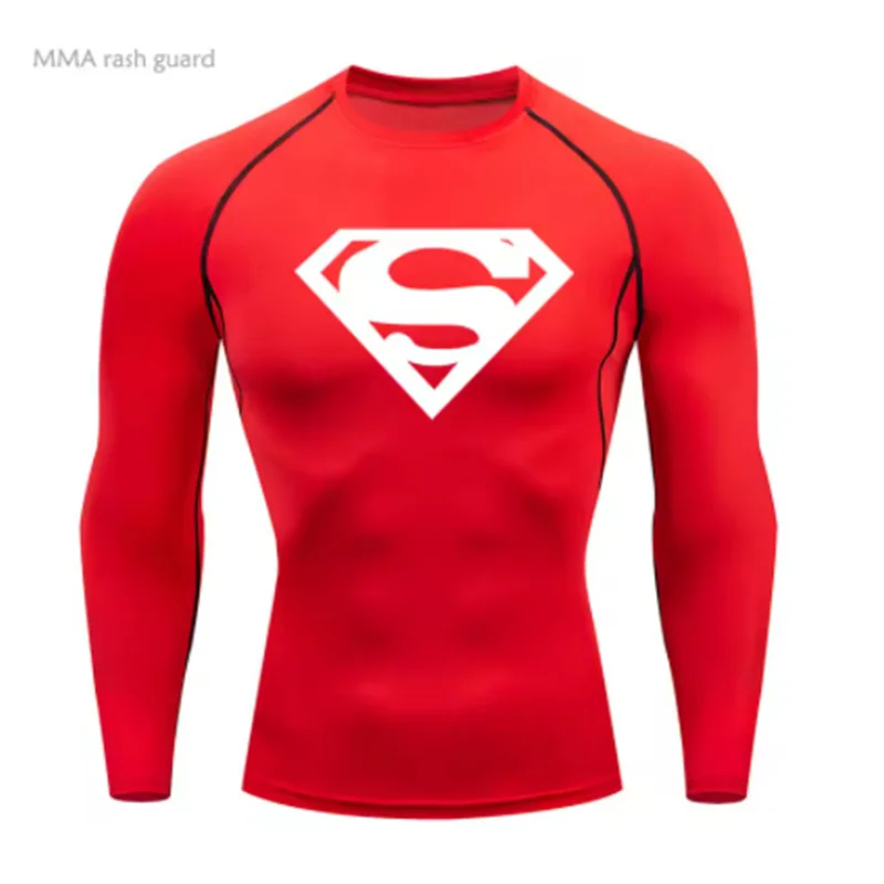 تشغيل تي شيرت الرجال ضغط قميص أسود رياضة قمة رياضية سريعة الجافة تنفس رياضية تجريب كمال الاجسام تي شيرت قصير #4