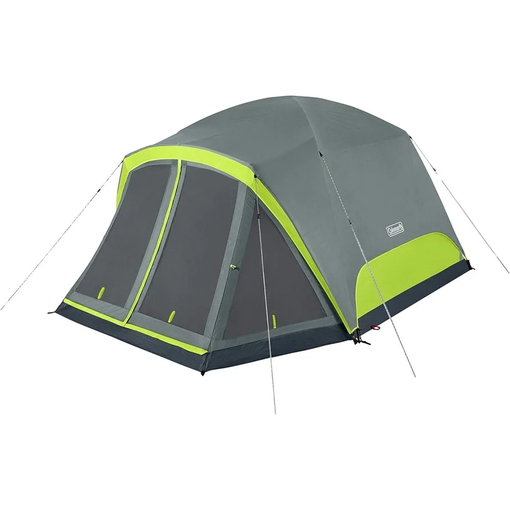 

Skydome Camping Tent with Screen Room, Weatherproof 4/6/8 Person Tent with Screened-in Porch, includes Rainfly, Carry Bag