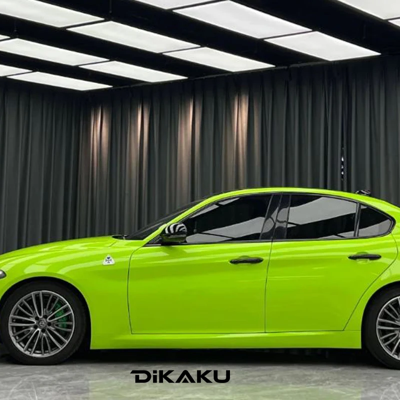 Highest Quality Super Glossy Crystal Apple Green Vinyl Wrap Foil With Air Free Bubble For Vehicle And Motorcycle