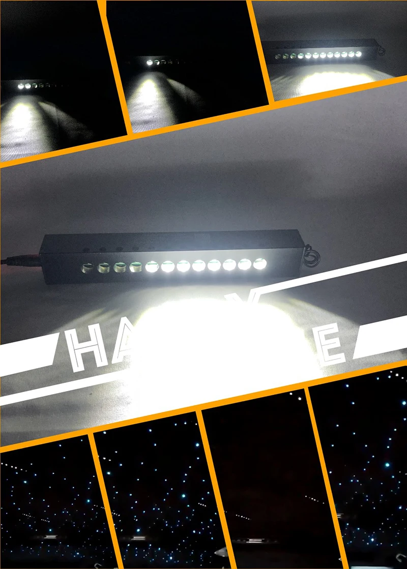 new Shooting Stars Effect 12Holes Fiber Optic Kit Light LED Meteor Light Engine with RF Remote Controller Starry Sky Ceiling hot