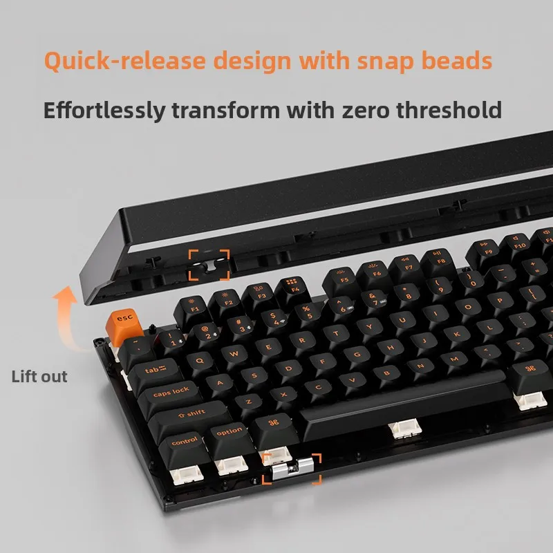 Keychron Z6Ultra, 3 режима, двойная механическая клавиатура 8K, 108 клавиш, быстросъемный, настраиваемый, алюминиевый корпус Win Mac, игровой, электронный спорт