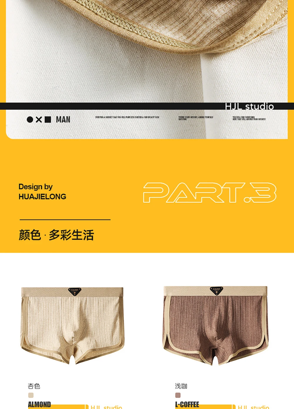 3 Teile/paket 100% Baumwolle Solide Gestreiften männer Höschen Für 40-100 kg Atmungsaktive Mesh Gabelung Unterhose Hohe elastische Bund Boxer – Detail 9