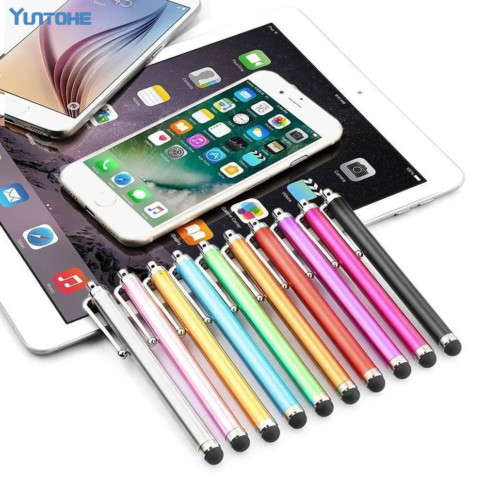 3000pcs/lot Colorful Micro Fiber Capacitive Screen Stylus Pens Touch Pen For iPhone for Samsung Galaxy Etc