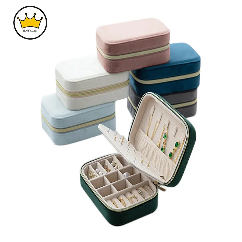 

Wholesale Multifunctional Accessories Jewelry Box Bracelet Ear Ornaments Jewelry Box Velvet Jewelry Flannel Storage Case