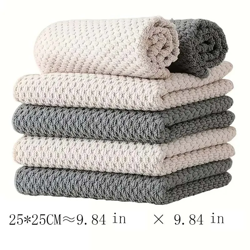 TILONDEX Oil Resistant Microfiber Cleaning Cloths 1/6PCS Waffle Weave Lint Free for Kitchen And Home Use
