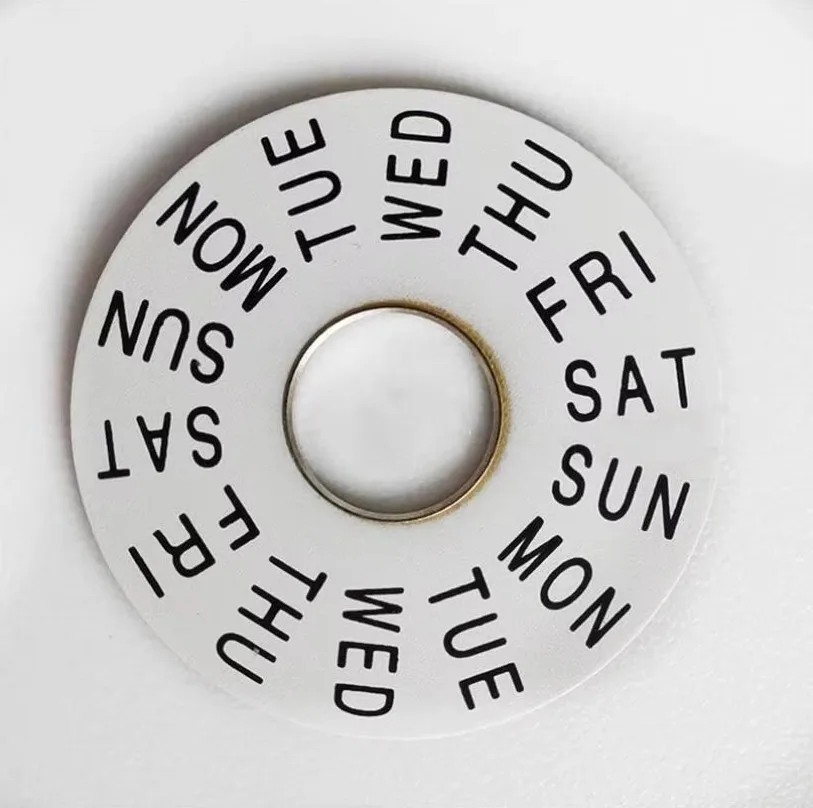 

Подходит для Dandong 7750, недельный циферблат, положение 3 часа, календарный циферблат 7750, запасная часть механических часов, аксессуары для часов