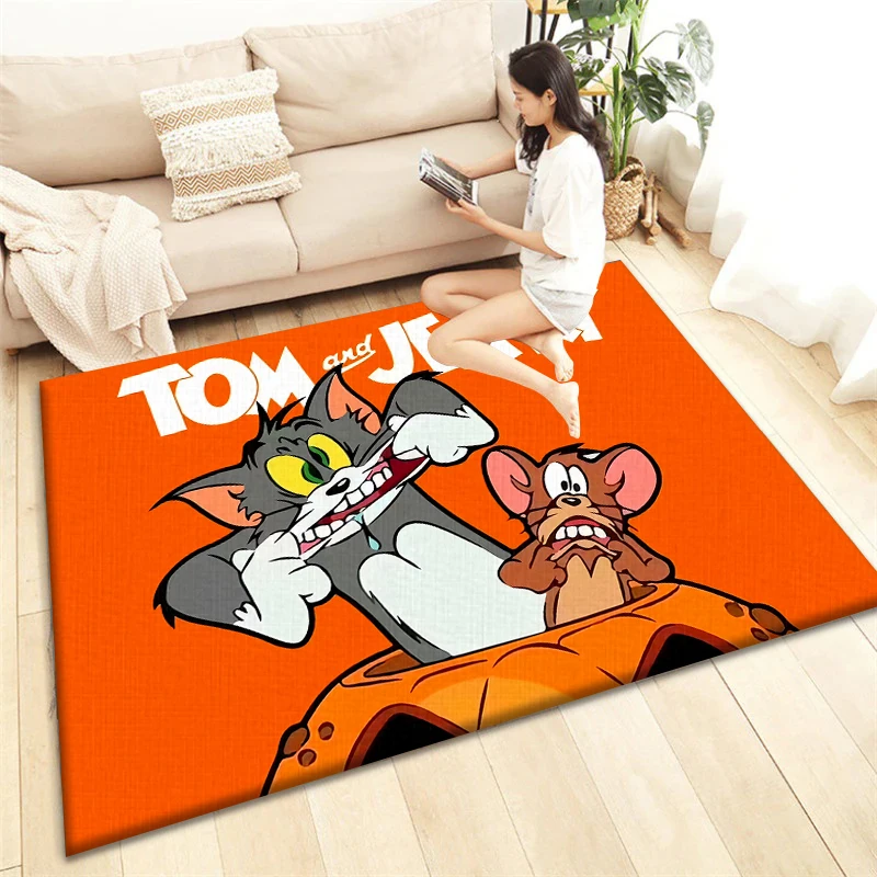 Tom and Jerry Carpet for Children,Living Room Bedroom Floor Mat Kitchen Mat Children's Bedroom Mat,bedroom Decor, Anime Rug ,rug