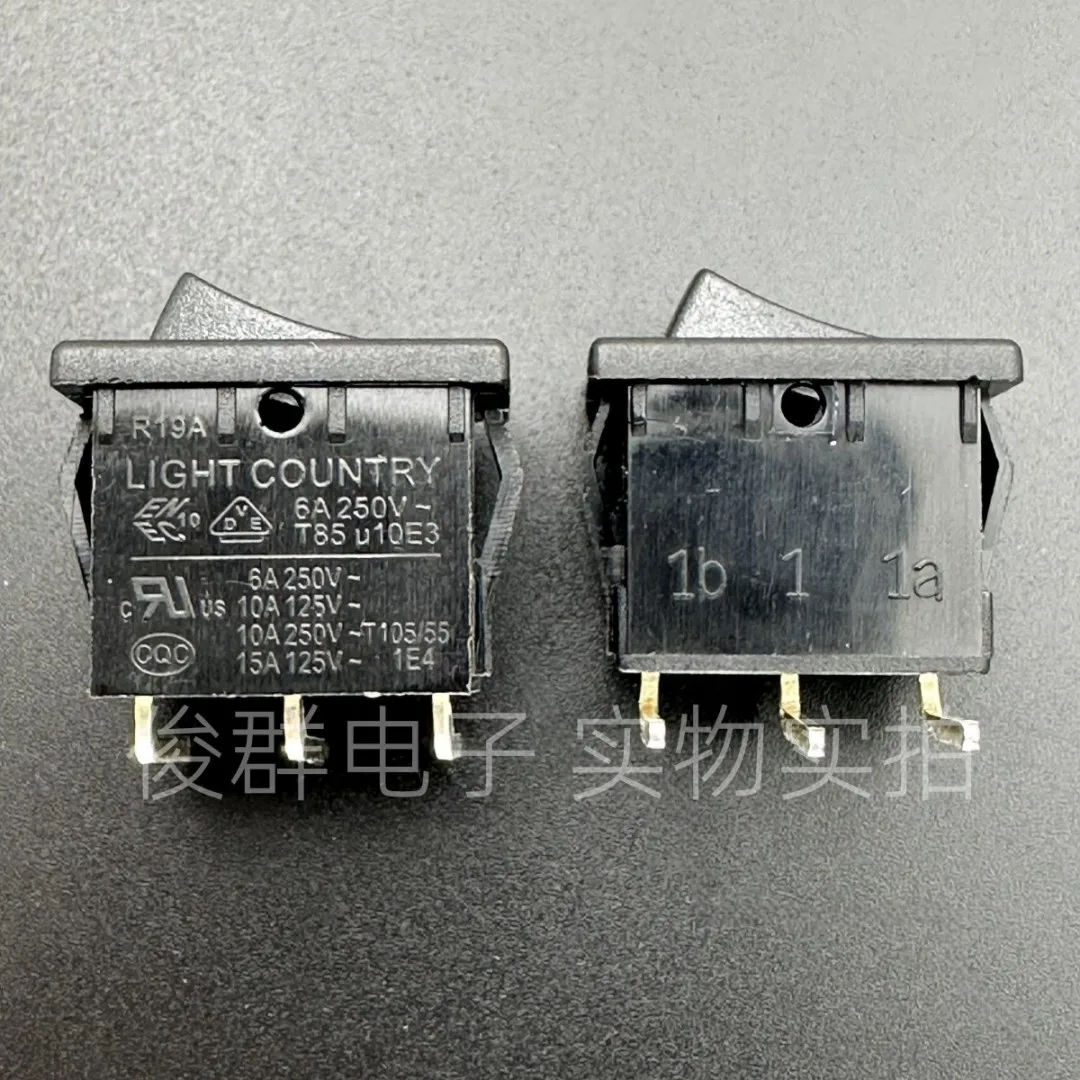 10pcs/Taiwan R19A Rocker Boat Power Switch 3 Foot Bend 2 Gear 10A250VAC