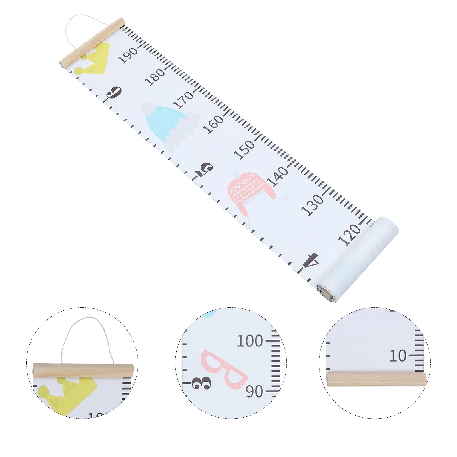 

Growth Chart Solid Wood Wall Hanging Height Measurement Chart Nursery Decor Cute Cartoon Style Room