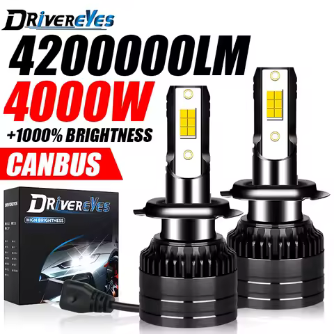 4200000LM 4000W H7 H4 LED Headlight Canbus H11 H1 9005 HB3 H8 H9 9006 HB4 9012 HIR2 4300K 6000K 8000K 5580 CSP Mini Diode Lamp
