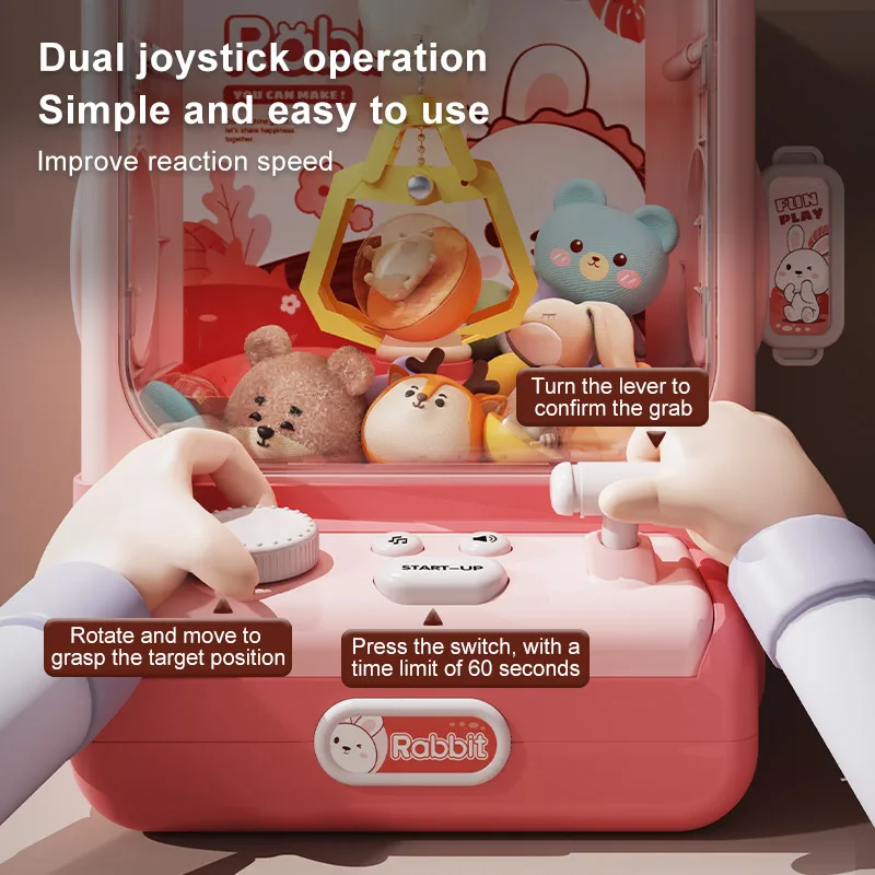 STLF آلة مخلب تعليمية مخصصة للأطفال تعمل بقطع النقود المعدنية لعبة تفاعلية لهدايا عيد الميلاد للفتيات #4