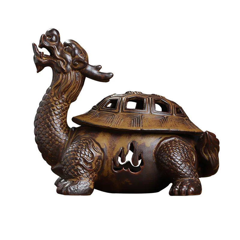 Dragon turtle incense holder Chinese Vintage Incense waterfall Creative incense burner Living Room decoration Taoist Home Decor