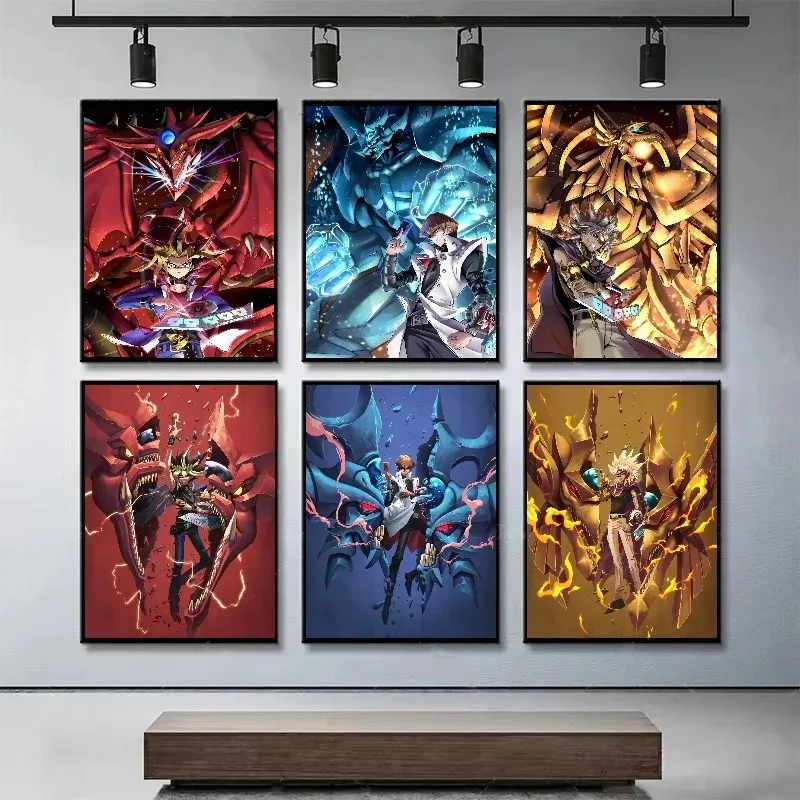 Japan Animation Yu-Gi-Oh Canvas Stickers and Posters Wall Art Room Bedroom Home Decor Kids Christmas Gifts Gift for Friends