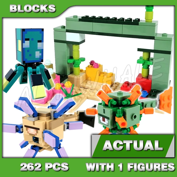 

262 шт. игра My World The Guardian Battle подводный океан-пол Mission Sea 60156 строительные блоки игрушки, совместимые с моделью