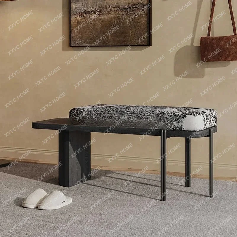 

A Medieval solid wood shoe changing stool entrance living room dining table stool bedroom retro bedside stool