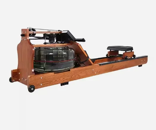 

New Water Resistance Rowing Machine Fitness Home Foldable Smart Gym Equipment Training Modern Wooden Sports Rowing Machine