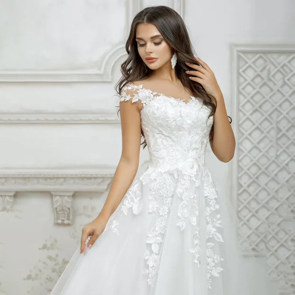 Manruixin branco simples vestido de casamento curto manga boné apliques personalizados boho vestido de noiva princesa bonito robe de mariée