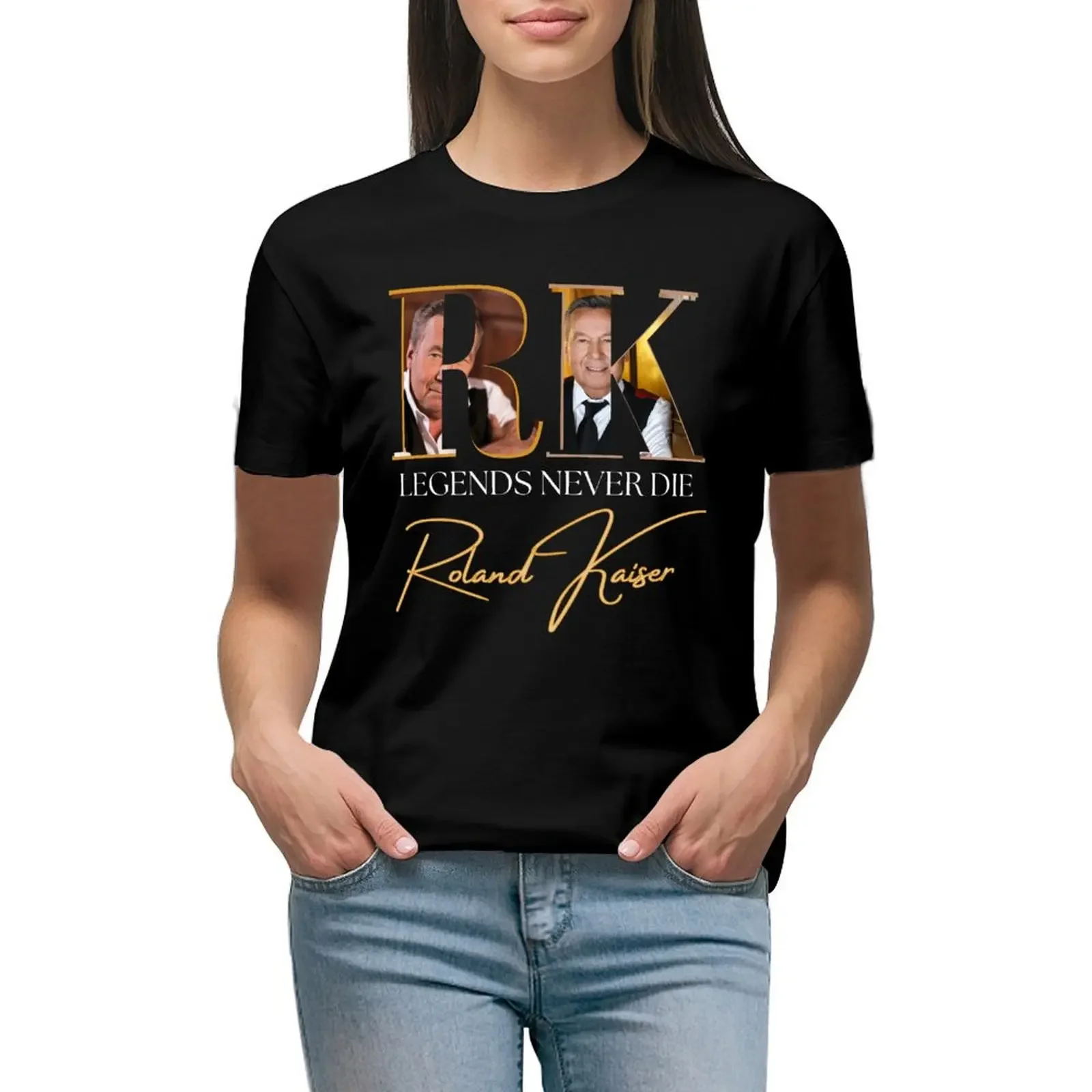 

Roland kaiser - roland kaiser festival- roland kaiser merch T-Shirt Blouse quick-drying summer top Female clothing Women tops