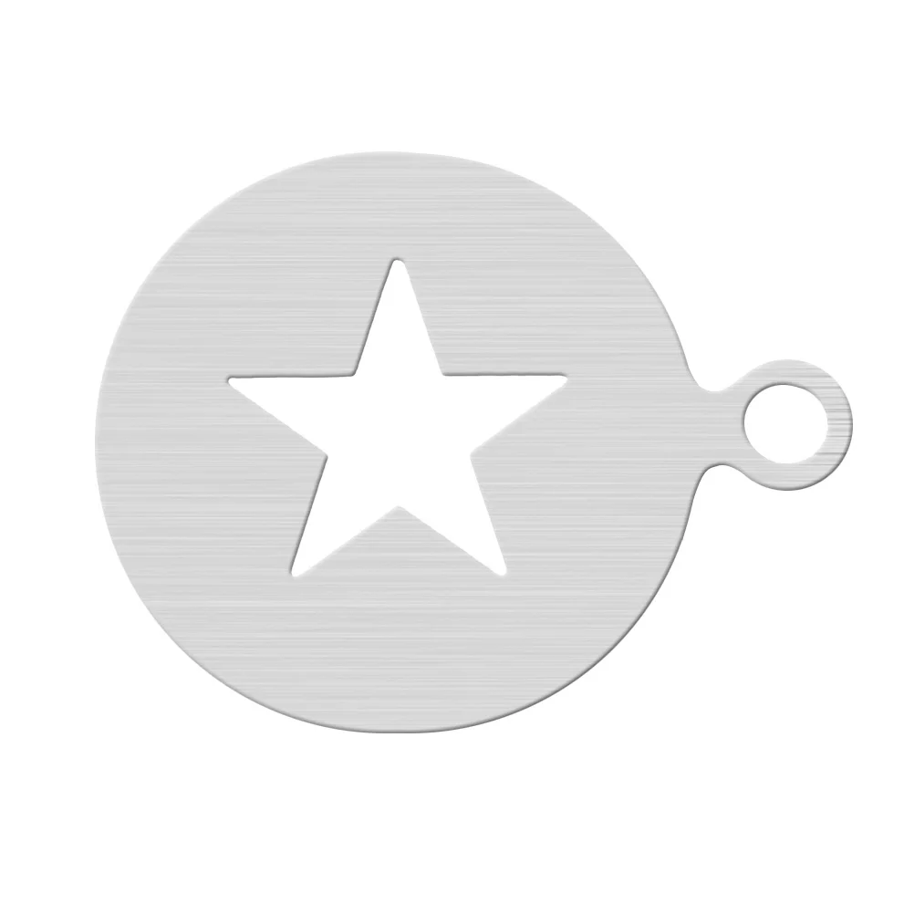 

Coffee Decorating Stencils 430 Stainless Steel Latte Templates for Cappuccino Cocoa Chocolate Baking Cake Molds Kids