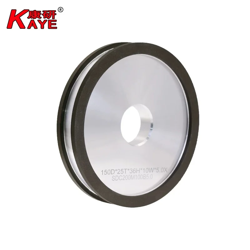 150mm KJ-7 Knife Grinding Machine Wheel Resin Bond Diamond Grinding Wheel Double Side Concave SDC Disc