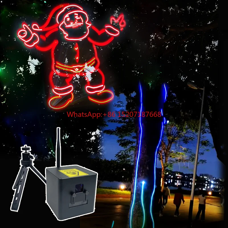 

3W RGB Laser Cube Light APP WIFI Control Portable DJ Party Mapping Show Laser Projector