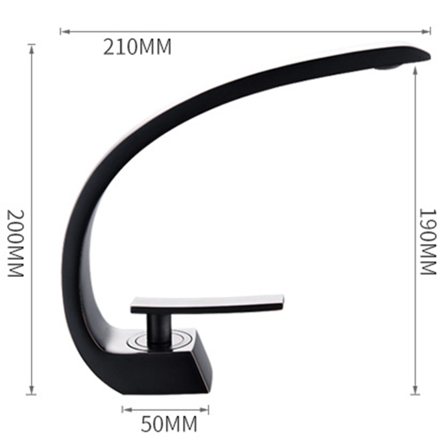 

KYCOR-Modern Bathroom Basin Faucet, Single Handle Hot And Cold Water Waterfall Faucet, Black