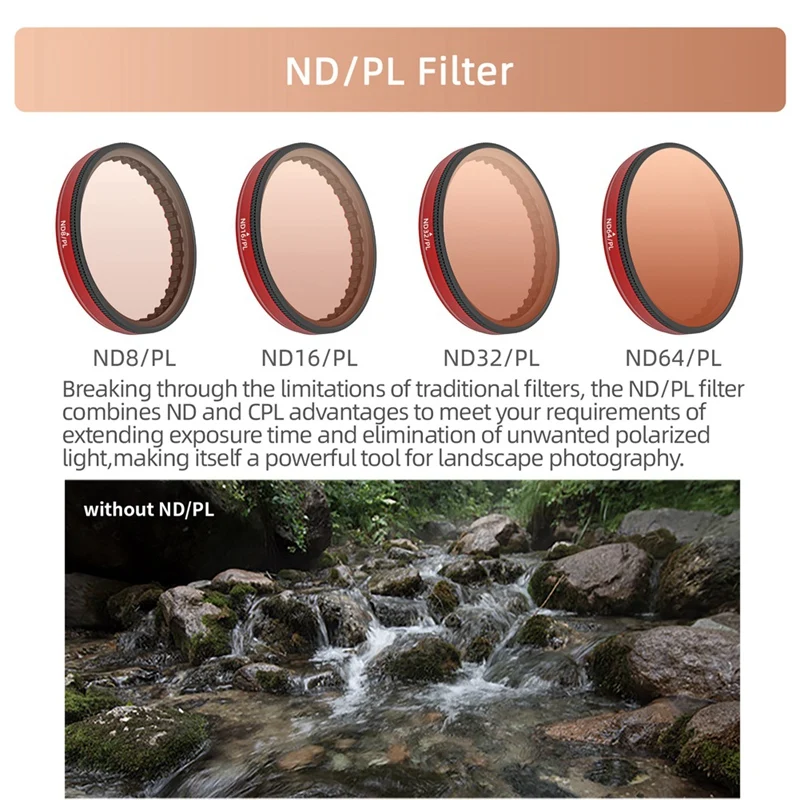 Lens Filter Set For DJI OSMO Action 5 Pro/4/3 MCUV CPL ND8 Adjustable Filters Action Camera Accessories