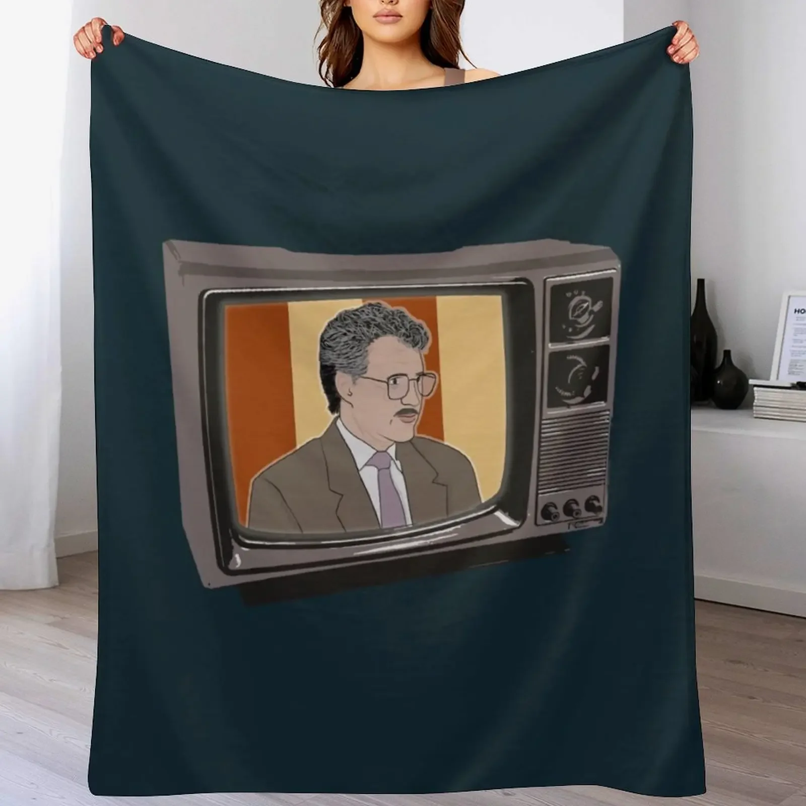 New Heroes of Quiz Shows Vintage Alex Trebek 80s Jeopardy Throw Blanket Designers Winter beds halloween warm winter Blankets