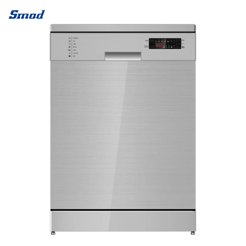 Stainless Steel Home 15 sets 60cm Freestanding Dishwasher Machine With LED Showkitchen accessory