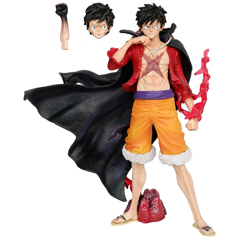 17CM Anime One Piece Luffy Figure Kaidou Duel Head Changing Monkey D. Luffy Model Toy Gift Standing Posture Collectible PVC