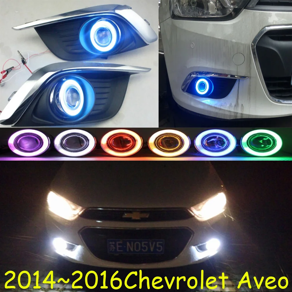 Car bumper headlight for Chevrolet Aveo fog light  car accessories avei daytime light,2015~2017y;Aveo fog lamp