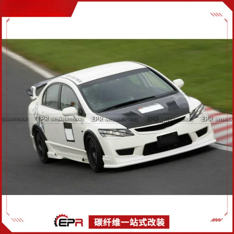 

Для Honda 8-го поколения Civic FD2 — передняя губа в стиле FEELS из углеродного волокна (маленький объемный и передний сплиттер)