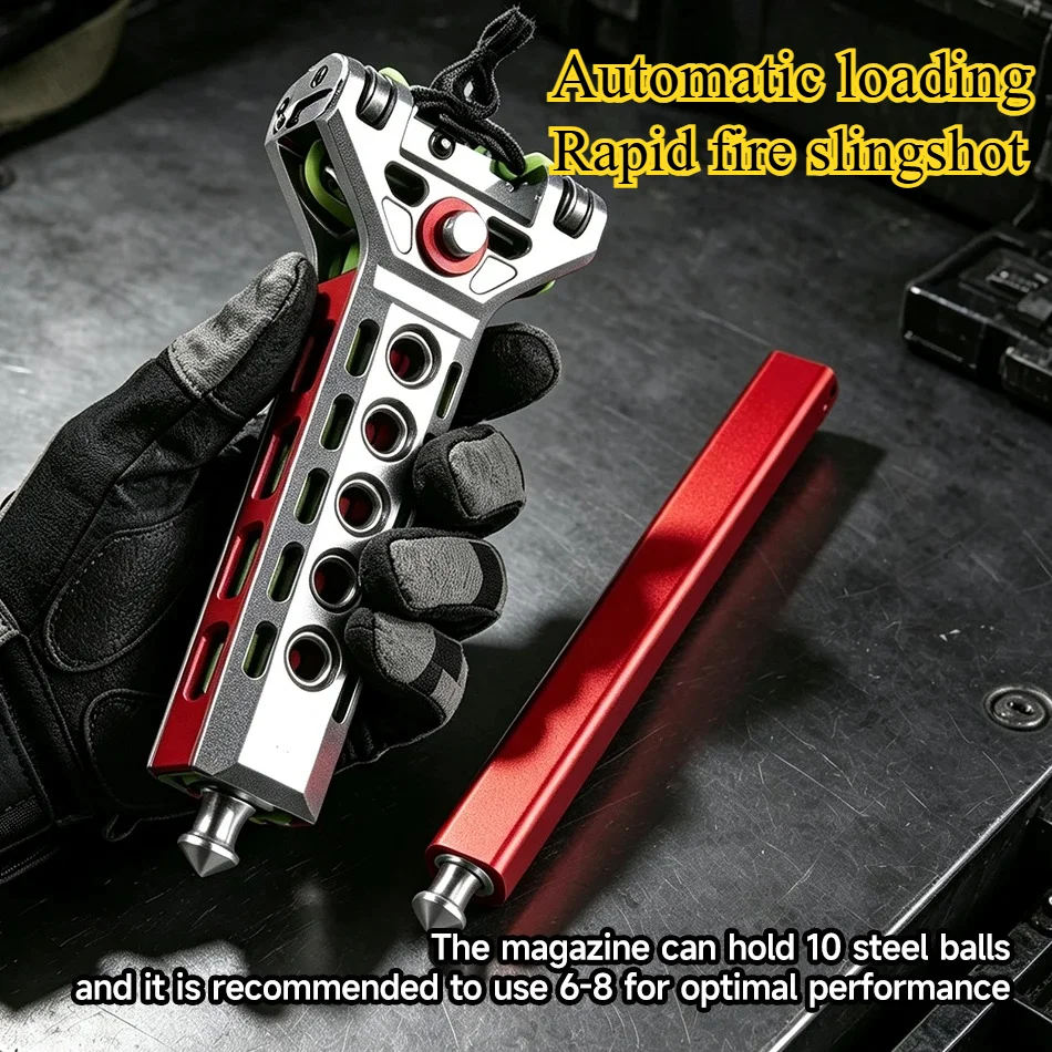 Shooting Competition Practice CNC Aluminum Alloy 8-round  Automatic Magnetic Suction Catapult for Outdoor Hunting and