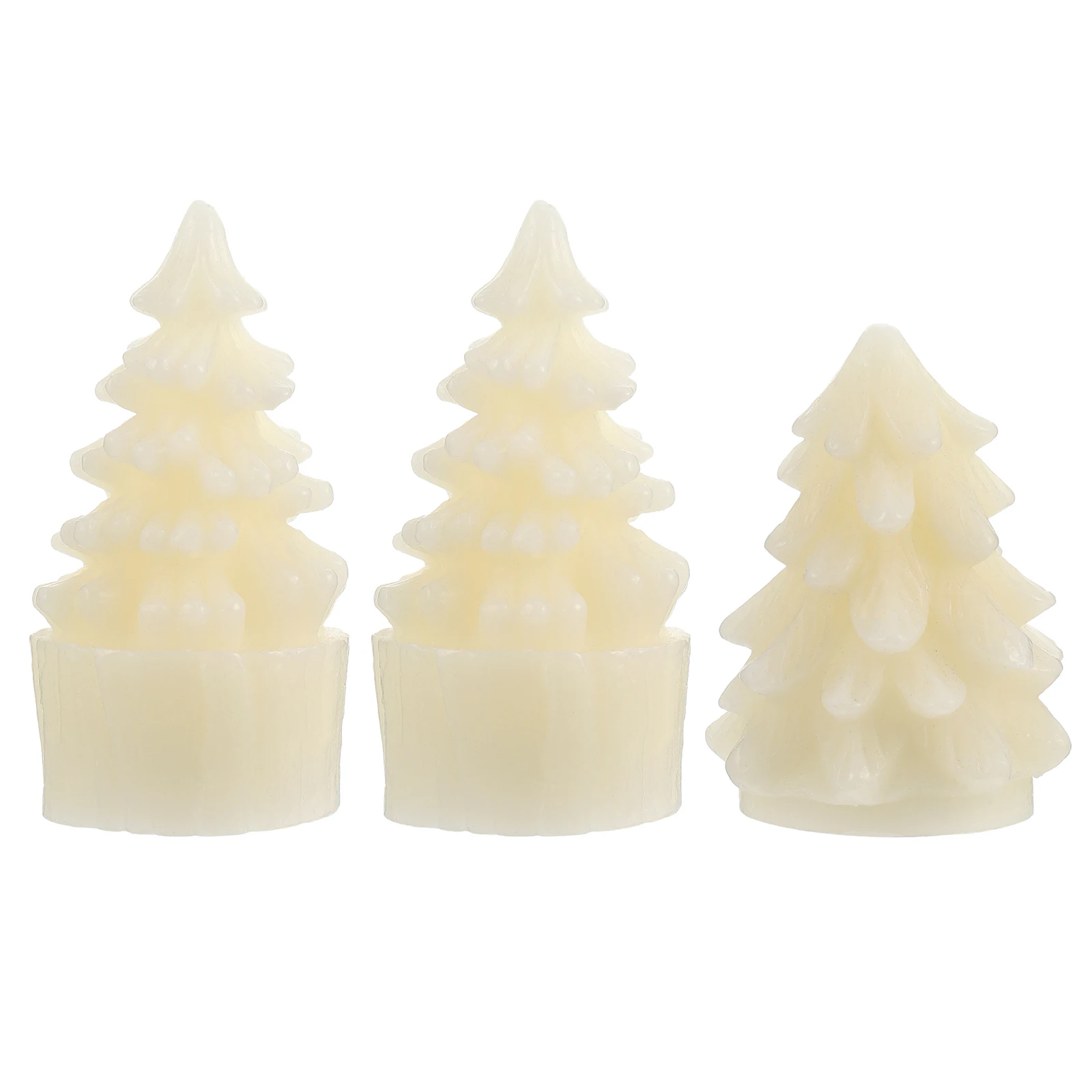 

3 Pcs Electronic Light Electric Candles Lights Christmas Tea Led Decor Bright
