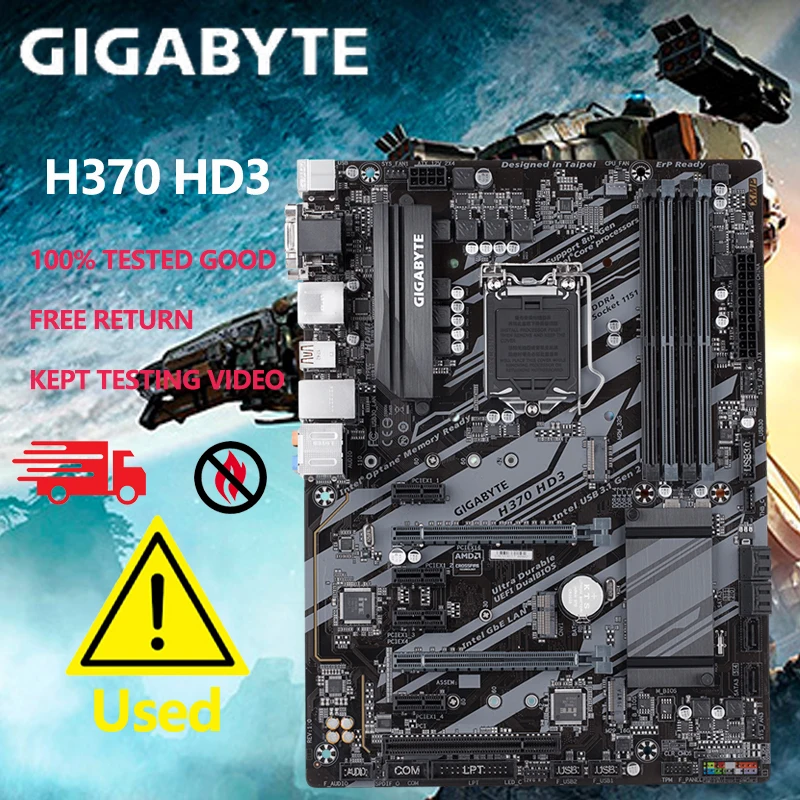 Gigabyte-placa-mãe Desktop Ultra Durável Chipconjunto Intel Soquete h4 Lga1151 Hd3 Hd3