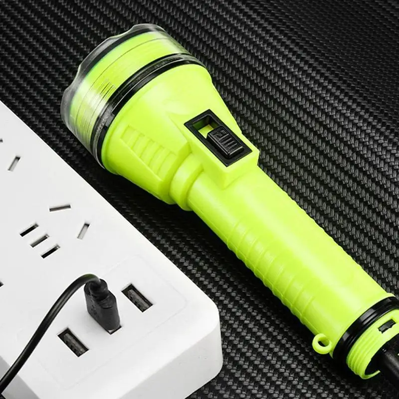 Diving Flashlight Underwater Torch Flashlight Dive Light Rechargeable Submarine Torch With Anti-Slip Strap For Beginners