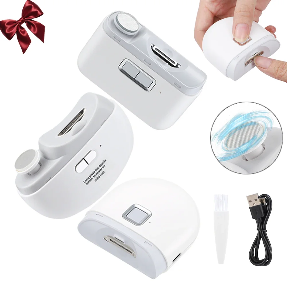 

3 in1 Grinding & Polishing Automatic Electric Nail Clipper Multifunctional Portable Nail Grinder with LED Electric Manicure Tool